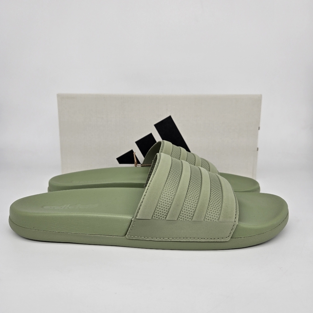 New adidas Adilette Comfort Slides Tent Green Men's Shoes Size 10 - Picture 4 of 8